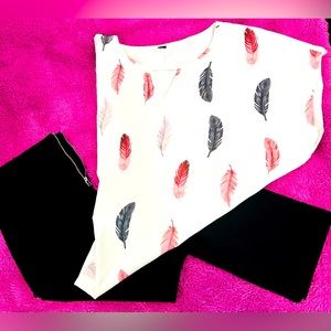 Light weight Feather decorated blouse